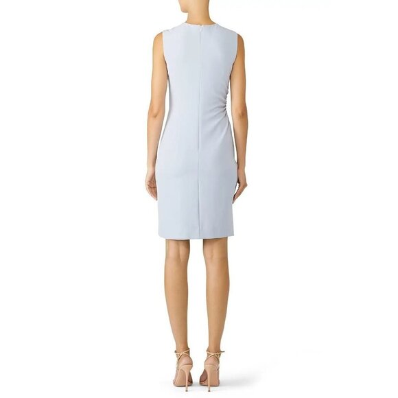 Milly Sherry Sleeveless Ruched Mini Dress in Cloud Blue 2 Womens - Picture 2 of 12